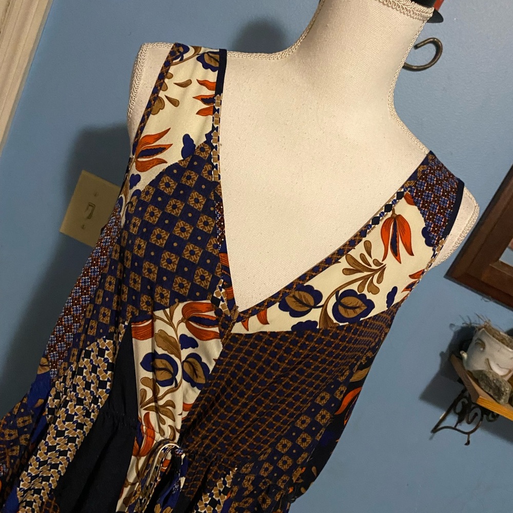 Lulus, Boho, Patchwork, Pant, Scarf Romper - image 2